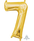 Buy Balloons Gold Number 7 Foil Balloon, 16 Inches sold at Balloon Expert