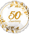 Buy Balloons 50th Anniversary Foil Balloon, 18 Inches sold at Balloon Expert