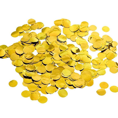 12" Gold Round Metallic Confetti Latex Balloon