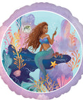 LE GROUPE BLC INTL INC Balloons Disney The Little Mermaid 2023 Round Foil Balloon, 18 Inches, 1 Count
