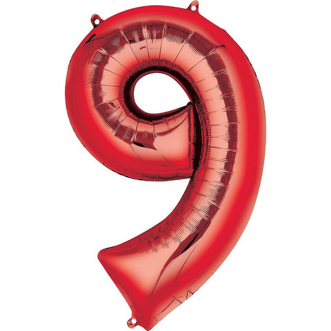 Red Number Balloon, 34 Inches