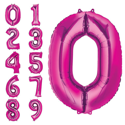 Ballon chiffre rose, 34 pouces