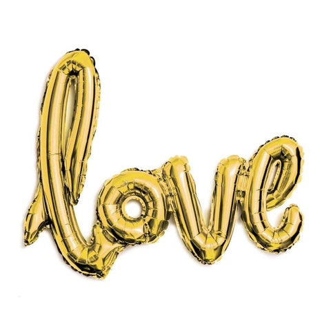 Buy Balloons Gold Love Air Filled Foil Balloon sold at Party Expert