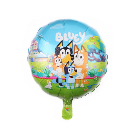 Shaoxing Keqiao Chengyou Textile Co.,Ltd Balloons Bluey Birthday Round Foil Balloon, 18 Inches 810077657508